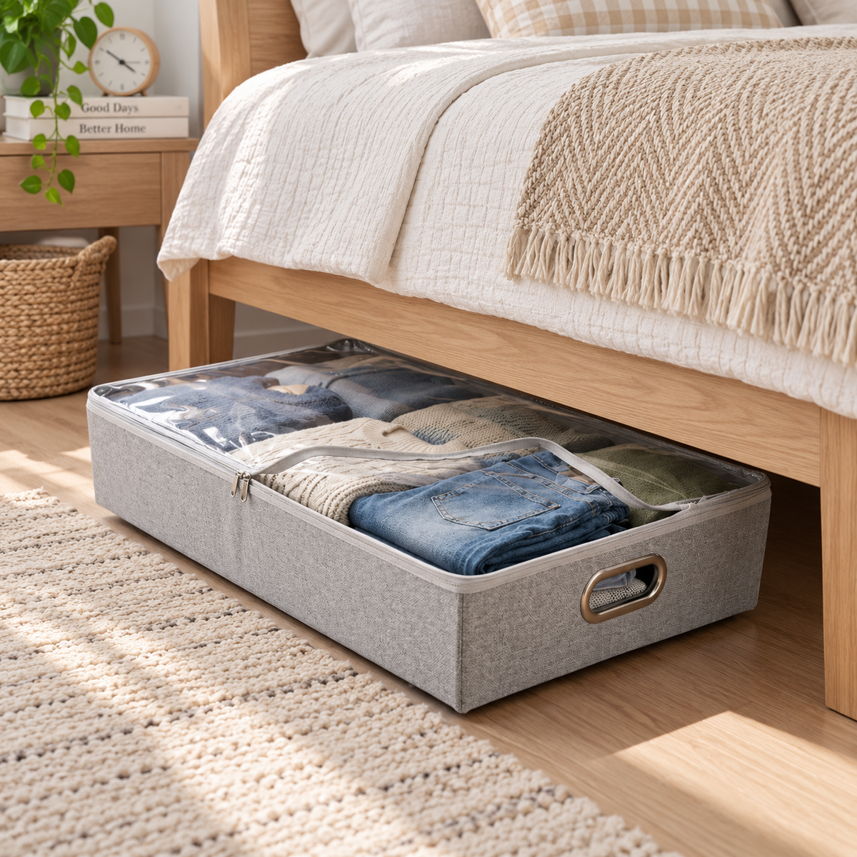 Rolling Under-Bed Storage Organizer