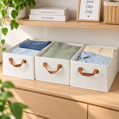 Foldable Fabric Closet Storage Bins