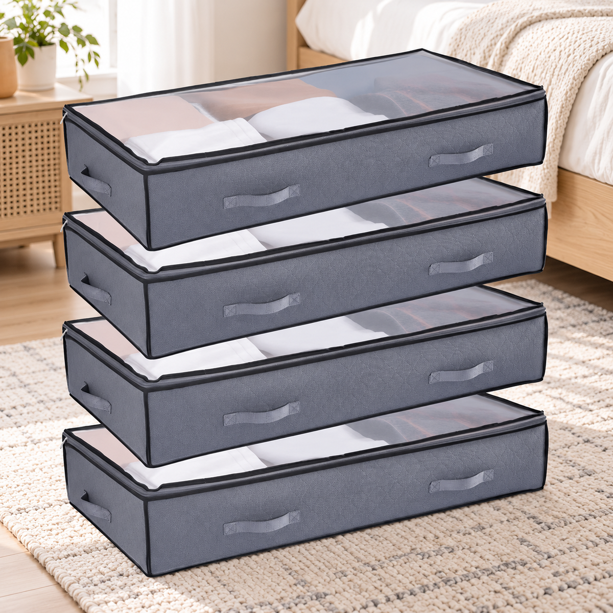 Foldable Under-Bed Storage Bins