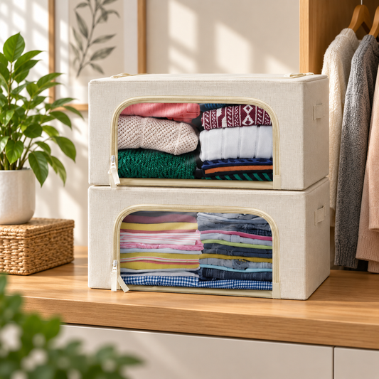 Stackable Foldable Clothes Storage Box