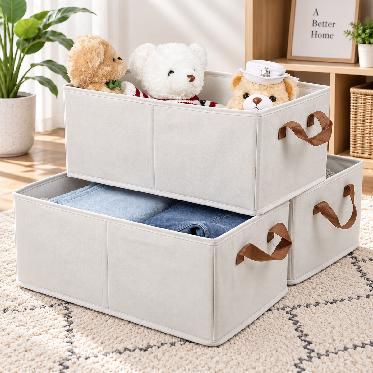 Foldable Fabric Closet Storage Bins