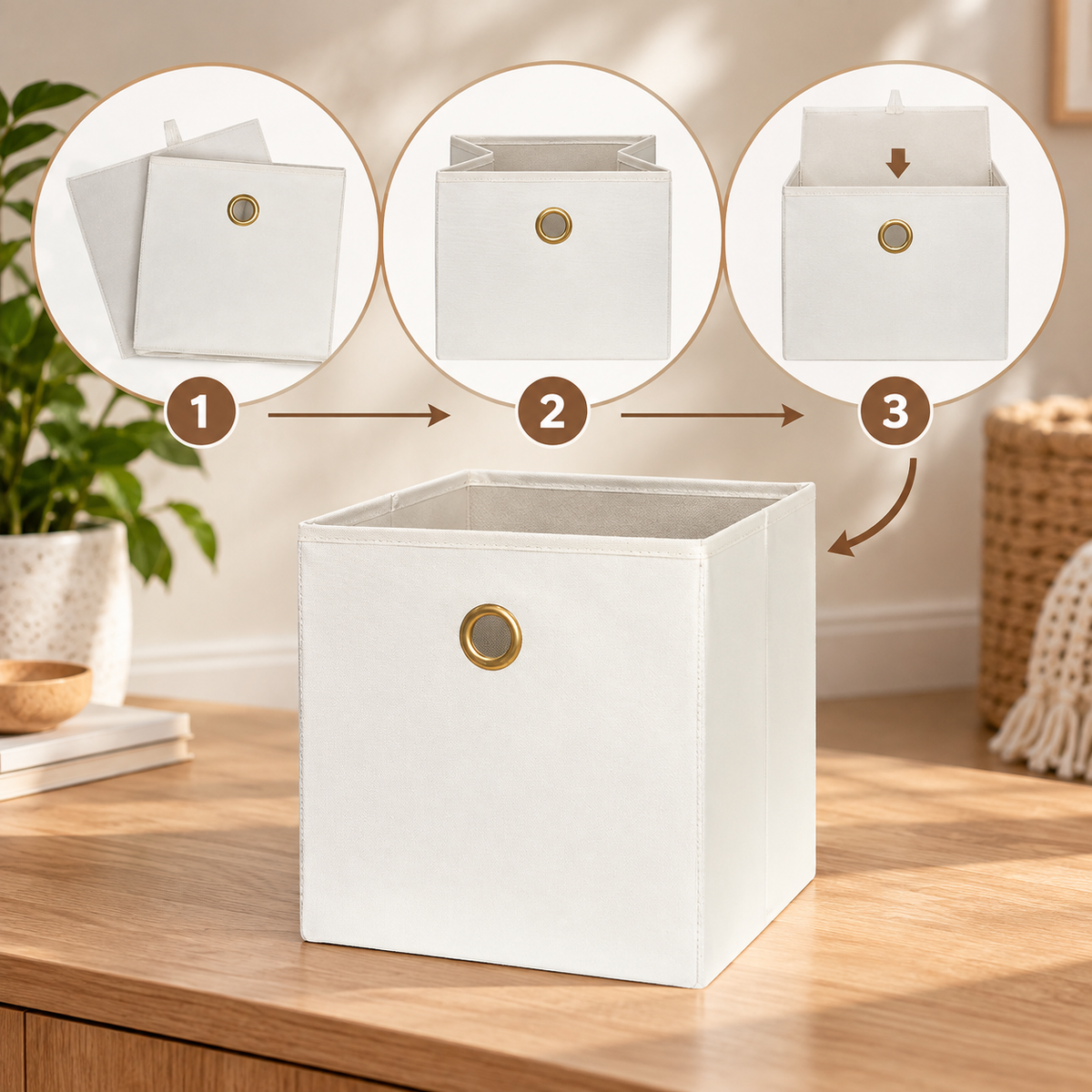 4-Pack Collapsible Fabric Storage Bins