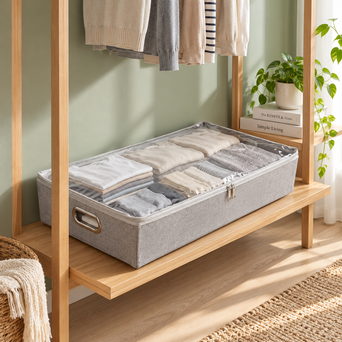 Rolling Under-Bed Storage Organizer