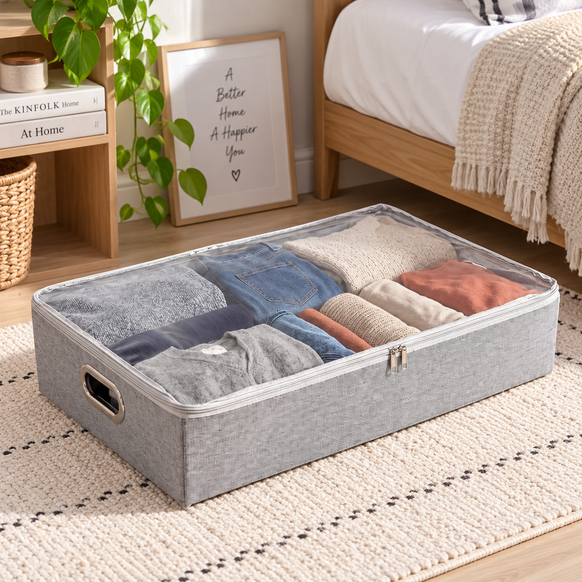 Rolling Under-Bed Storage Organizer