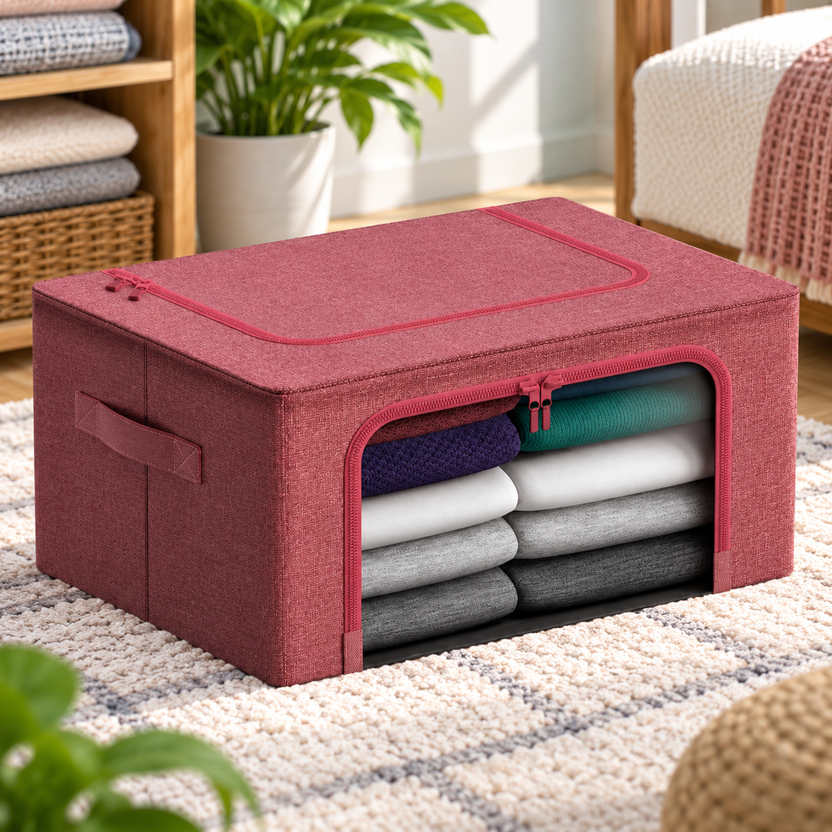 Stackable Foldable Clothes Storage Box