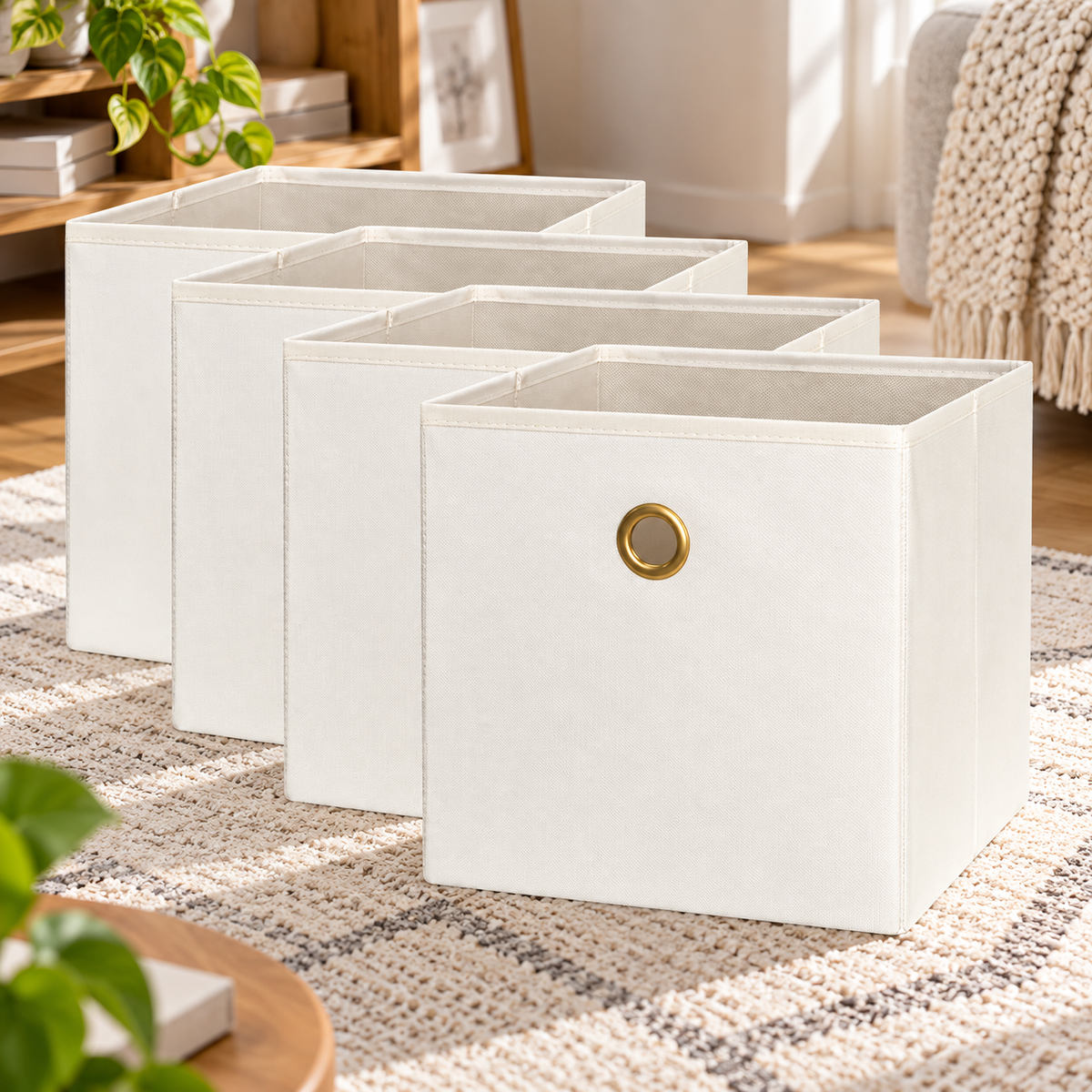 4-Pack Collapsible Fabric Storage Bins